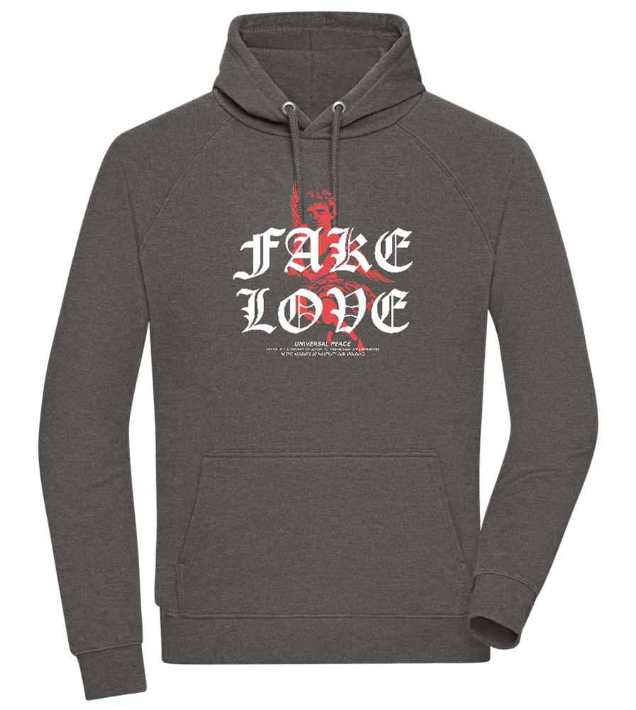 Fake Love Design - Comfort unisex hoodie_CHARCOAL CHIN_front