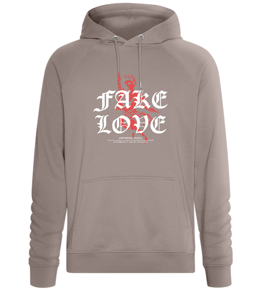 Fake Love Design - Comfort unisex hoodie_CHARCOAL CHIN_front