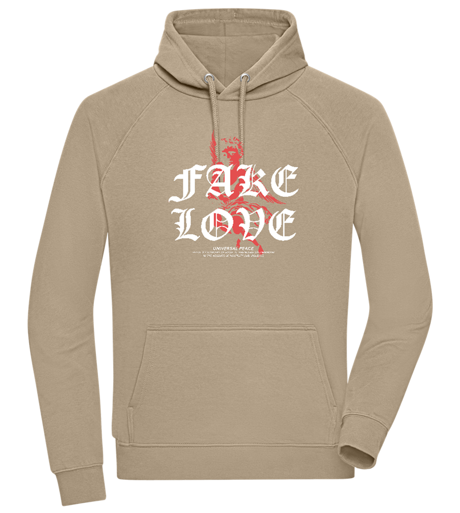 Fake Love Design - Comfort unisex hoodie_KHAKI_front