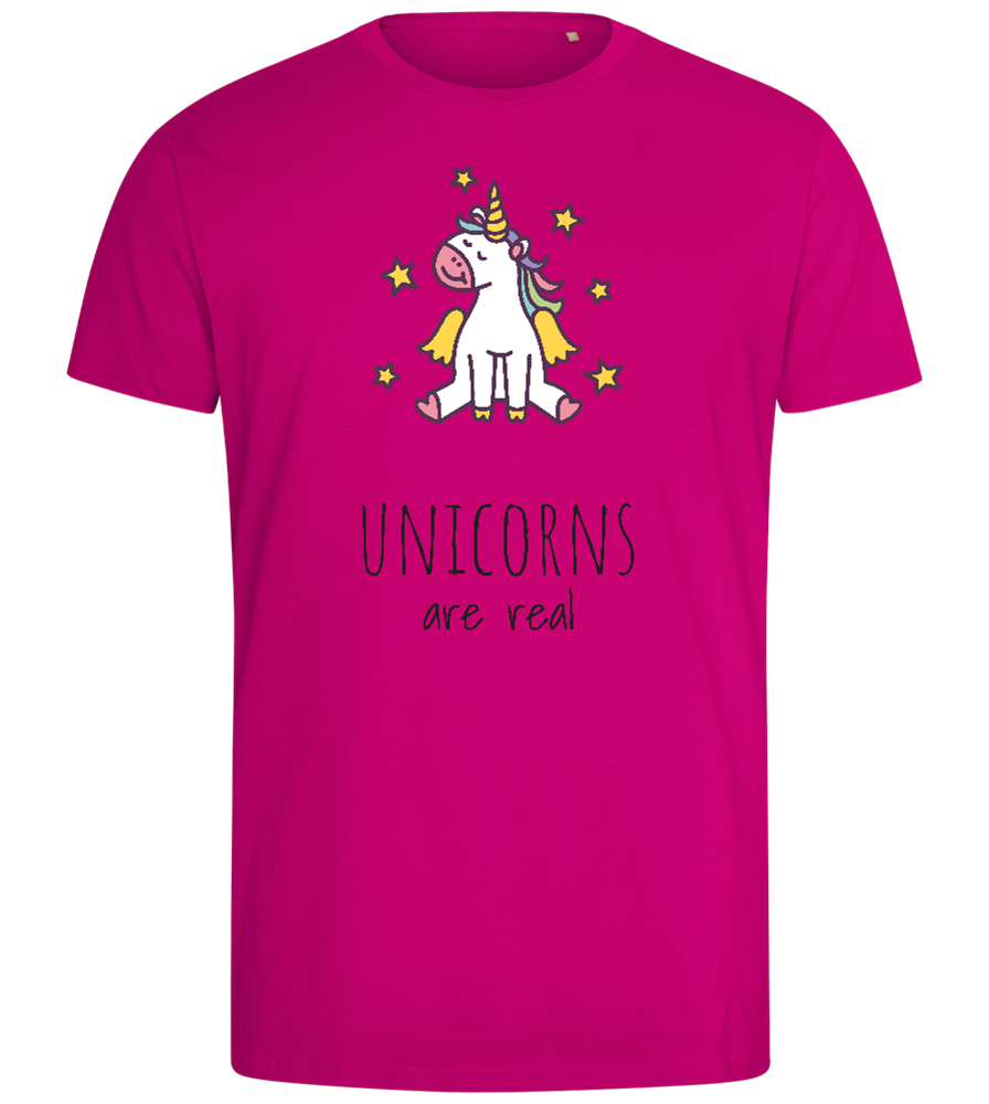 Unicorns Are Real Design - Comfort men's fitted t-shirt_FUCHSIA_front