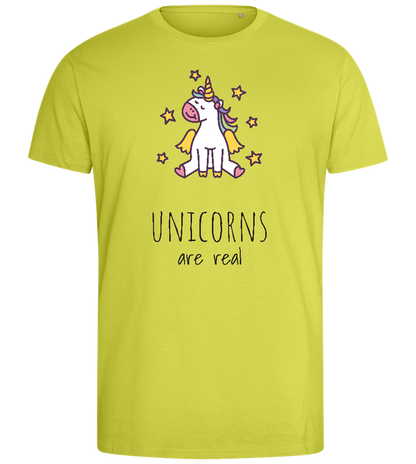 Unicorns Are Real Design - Comfort men's fitted t-shirt_GREEN APPLE_front