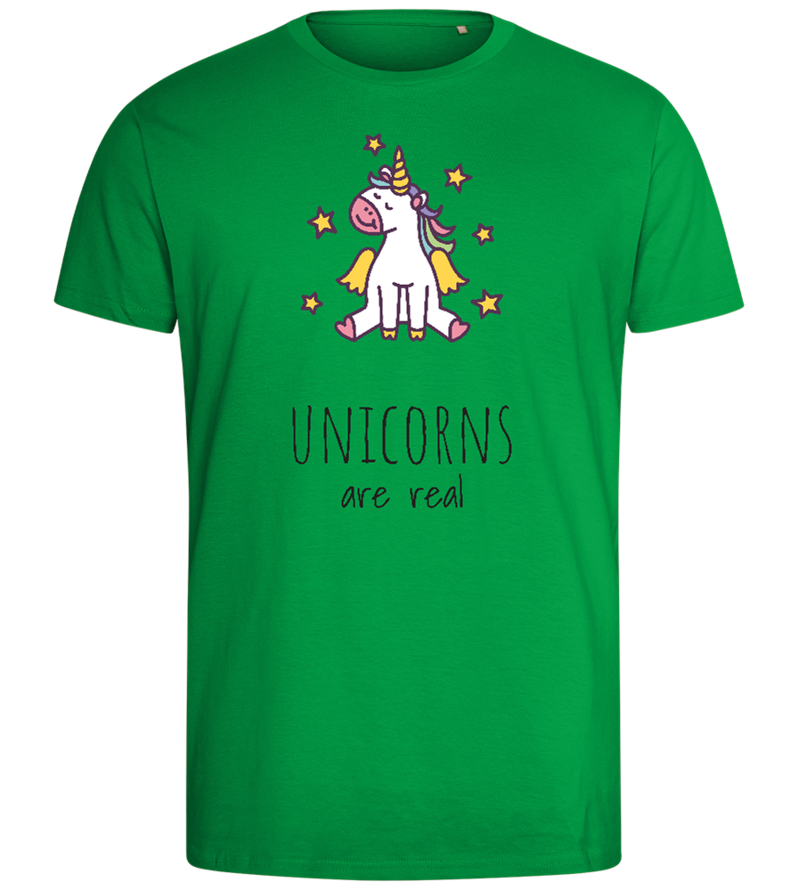 Unicorns Are Real Design - Comfort men's fitted t-shirt_MEADOW GREEN_front