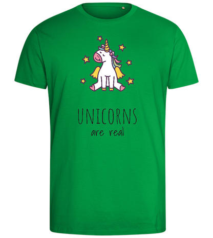 Unicorns Are Real Design - Comfort men's fitted t-shirt_MEADOW GREEN_front