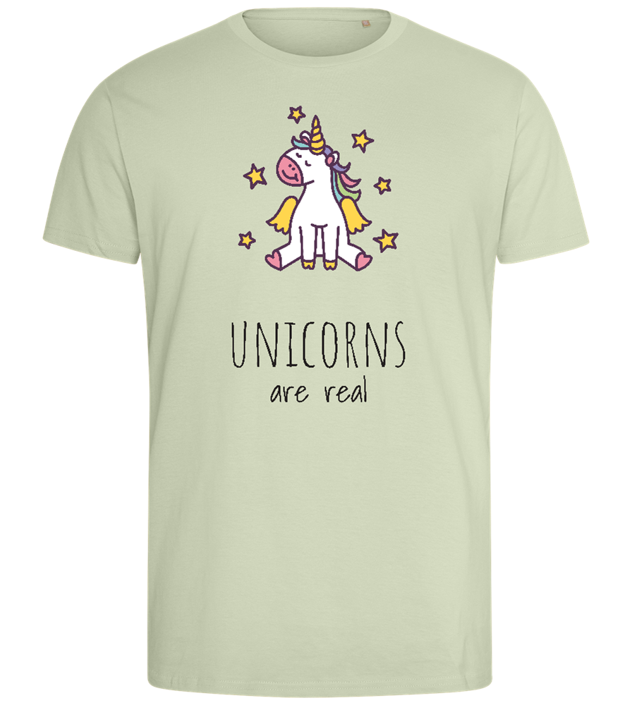 Unicorns Are Real Design - Comfort men's fitted t-shirt_SILESTONE_front