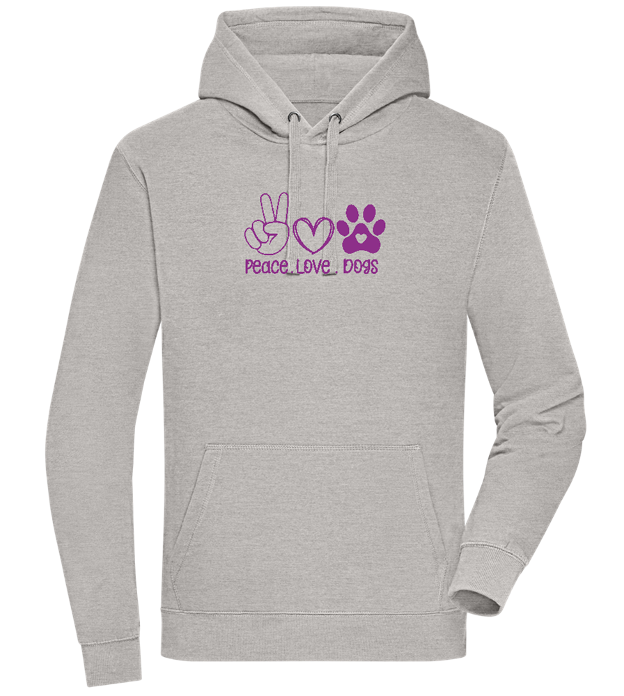 Peace Love Dogs Design - Premium unisex hoodie_ORION GREY II_front