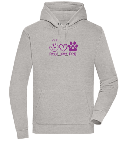 Peace Love Dogs Design - Premium unisex hoodie_ORION GREY II_front