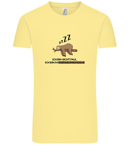 Energy Saving Mode Design - Comfort Unisex T-Shirt_AMARELO CLARO_front