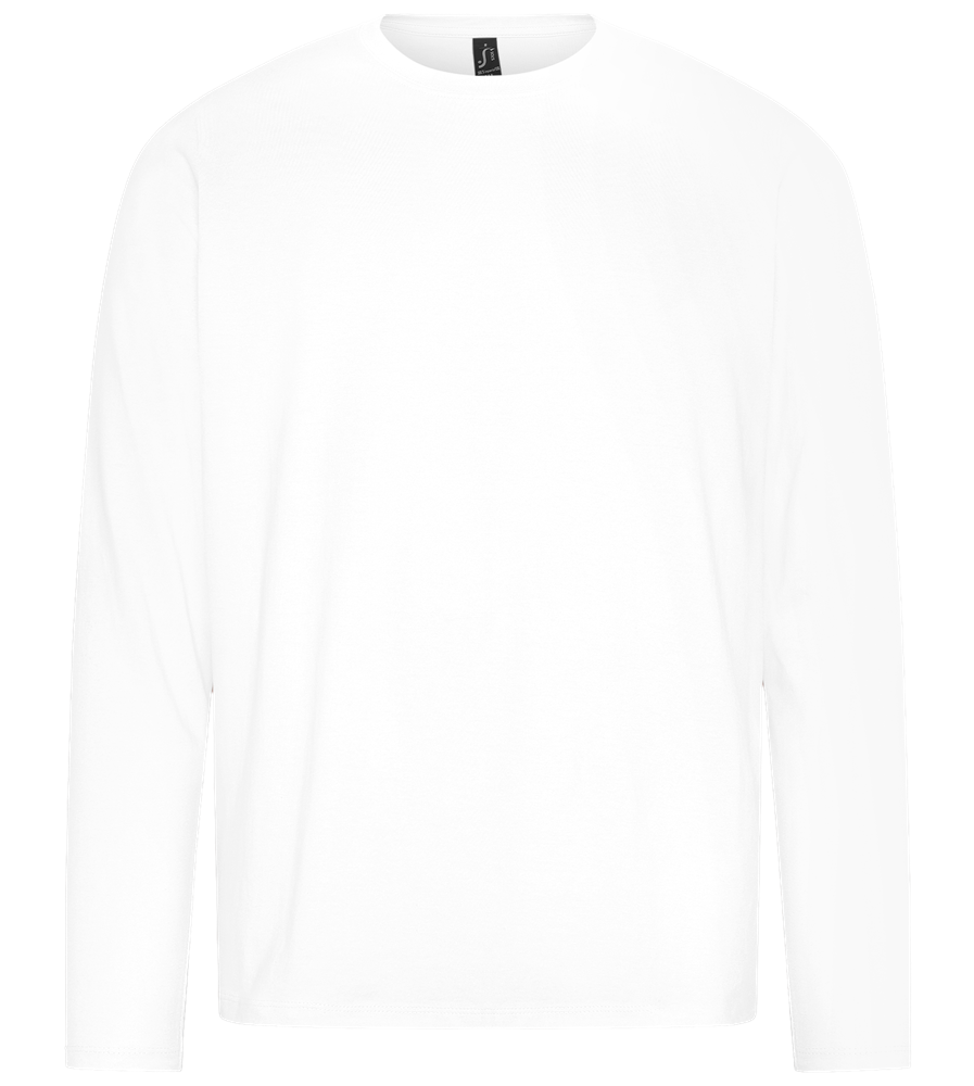 Good Vibes Only Rainbow Design - Premium men's long sleeve t-shirt_WHITE_front