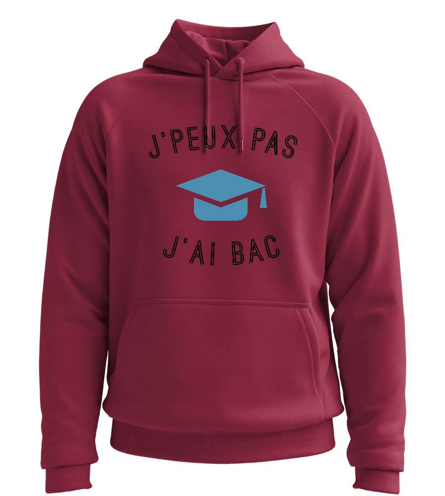 J'ai Bac Design - Comfort unisex hoodie_BORDEAUX_front