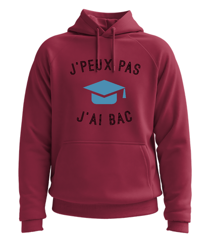 J'ai Bac Design - Comfort unisex hoodie_BORDEAUX_front