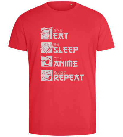 Anime Repeat Design - Comfort men's fitted t-shirt_BRIGHT RED_front