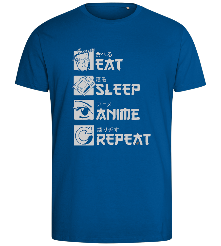 Anime Repeat Design - Comfort men's fitted t-shirt_ROYAL_front