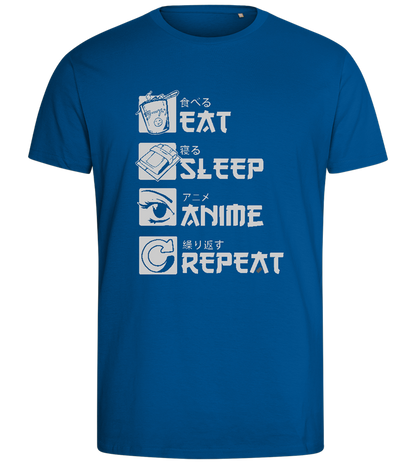 Anime Repeat Design - Comfort men's fitted t-shirt_ROYAL_front