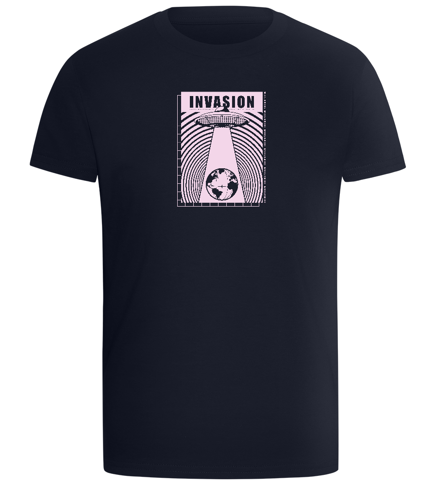 Invade Earth Design - Comfort boys fitted t-shirt_FRENCH NAVY_front