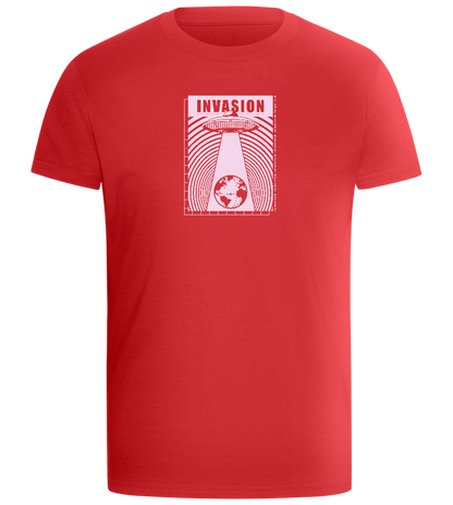 Invade Earth Design - Comfort boys fitted t-shirt_RED_front