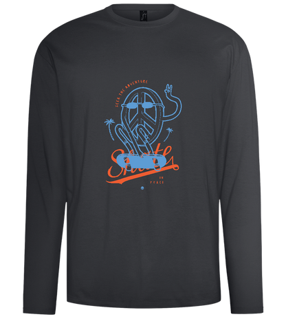 Skate Peace Design - Comfort men's long sleeve t-shirt_DARK GRAY_front