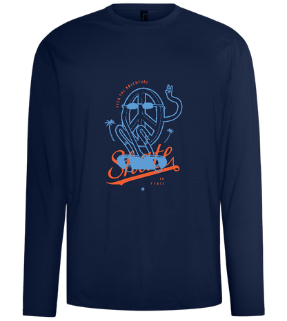 Skate Peace Design - Comfort men's long sleeve t-shirt_MARINE_front