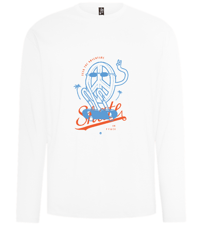 Skate Peace Design - Comfort men's long sleeve t-shirt_WHITE_front