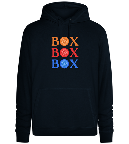 Box Box Box Design - Premium unisex hoodie_BLACK_front