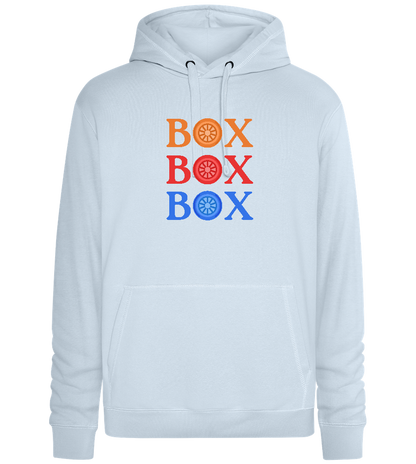 Box Box Box Design - Premium unisex hoodie_CREAMY BLUE_front