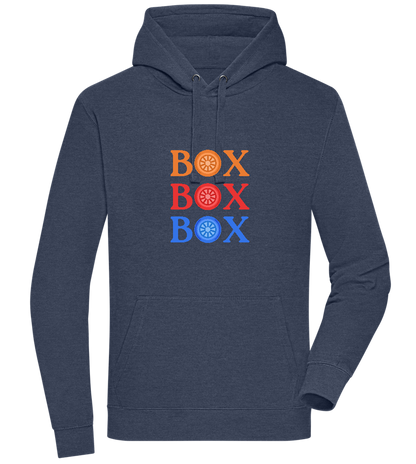 Box Box Box Design - Premium unisex hoodie_DENIM CHINA_front