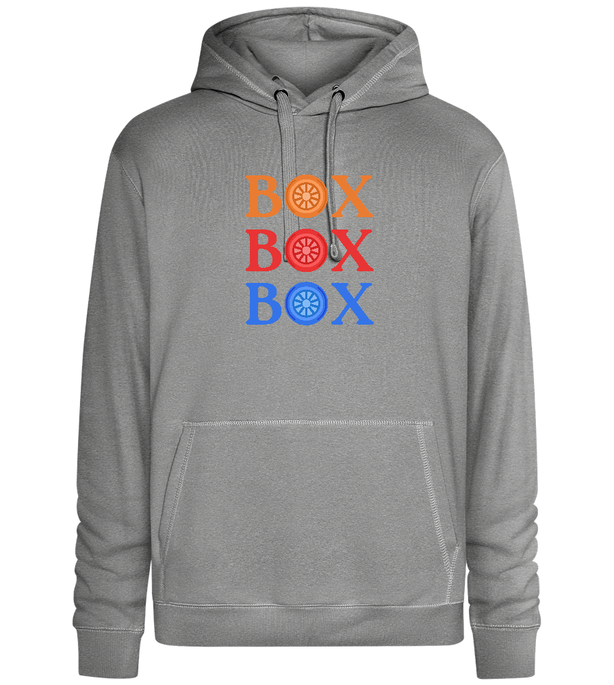 Box Box Box Design - Premium unisex hoodie_ORION GREY II_front