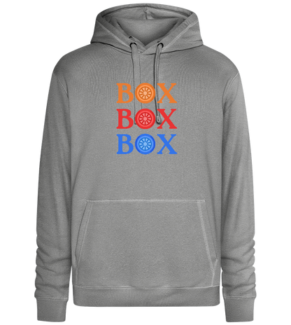 Box Box Box Design - Premium unisex hoodie_ORION GREY II_front