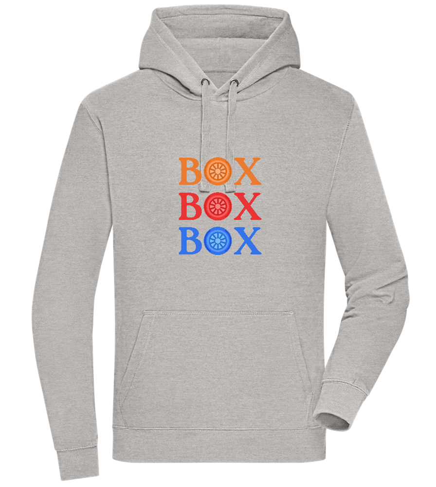 Box Box Box Design - Premium unisex hoodie_ORION GREY II_front