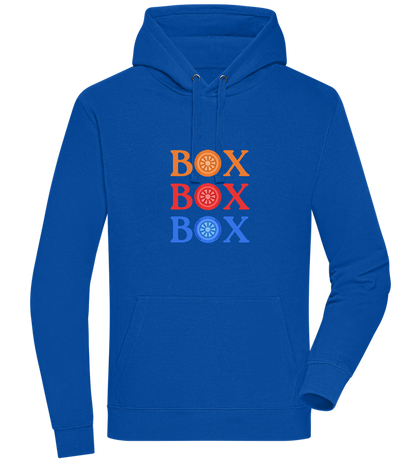 Box Box Box Design - Premium unisex hoodie_ROYAL_front