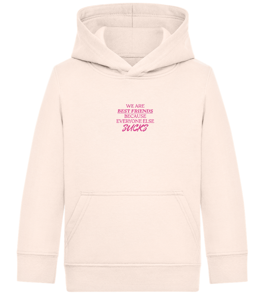 Best Friends Design - Comfort Kids Hoodie_LIGHT PEACH ROSE_front