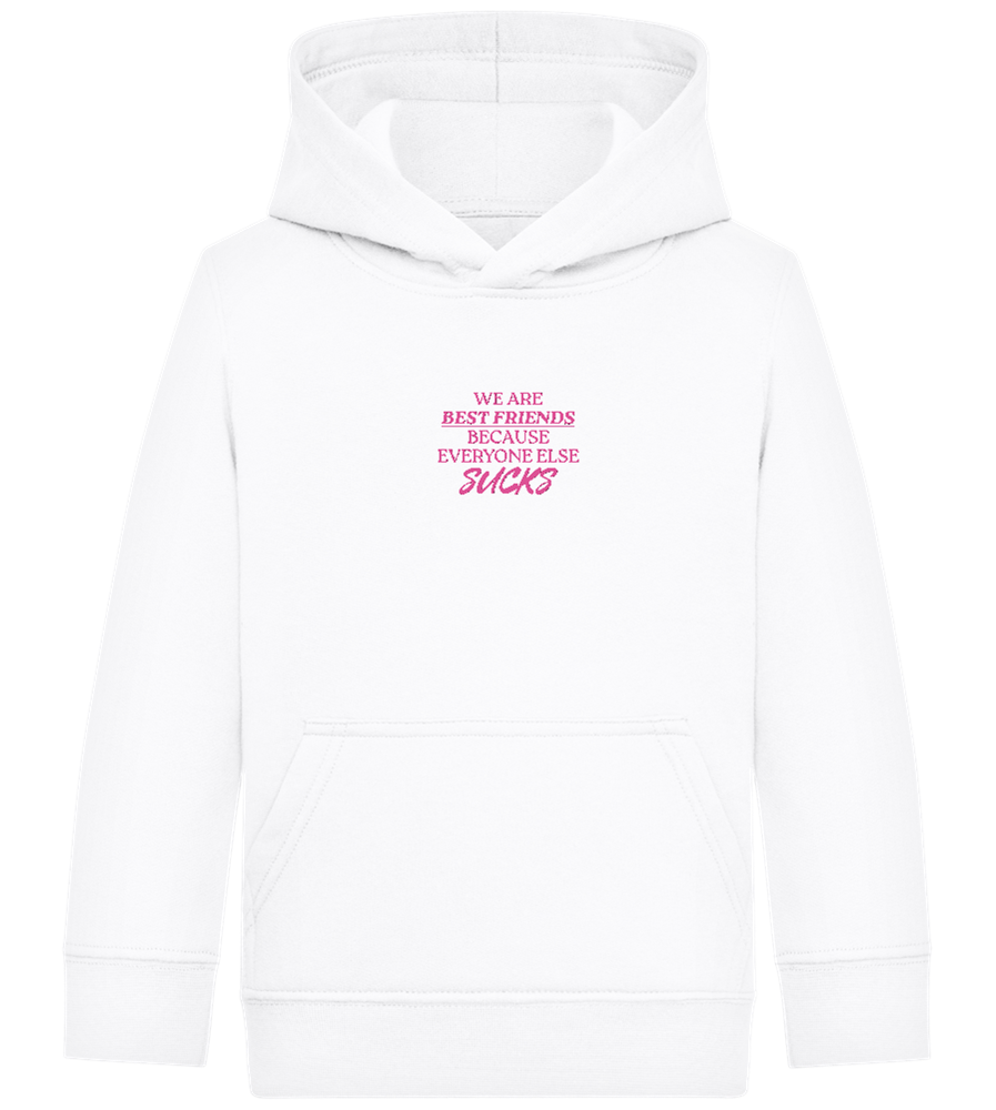 Best Friends Design - Comfort Kids Hoodie_WHITE_front