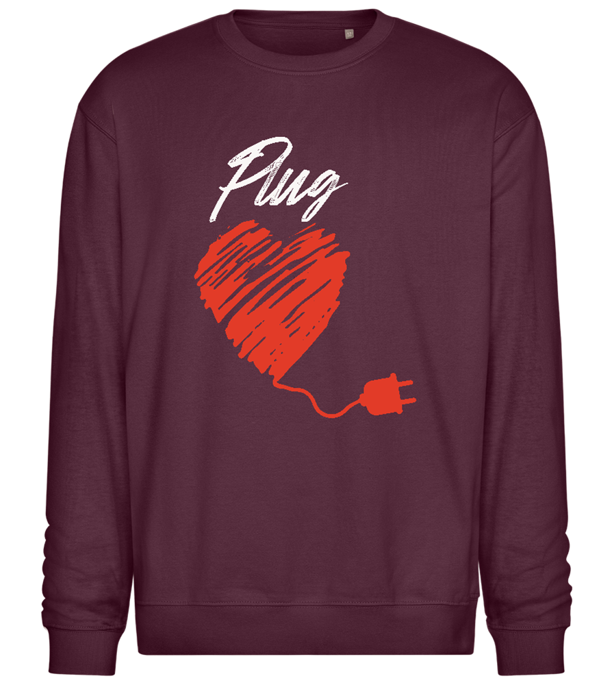 Plug Design - Comfort Essential Unisex Sweater_BORDEAUX_front