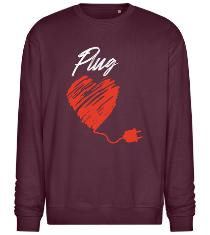 Plug Design - Comfort Essential Unisex Sweater_BORDEAUX_front