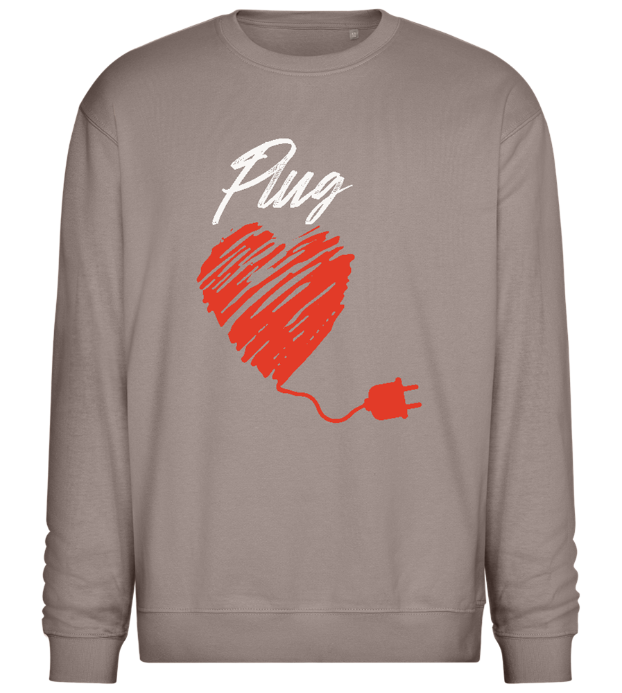 Plug Design - Comfort Essential Unisex Sweater_CHARCOAL CHIN_front