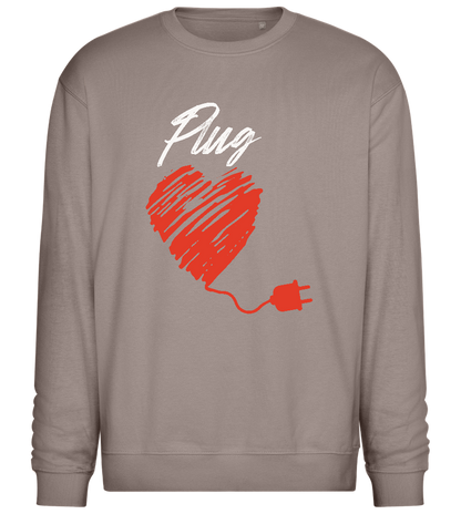 Plug Design - Comfort Essential Unisex Sweater_CHARCOAL CHIN_front