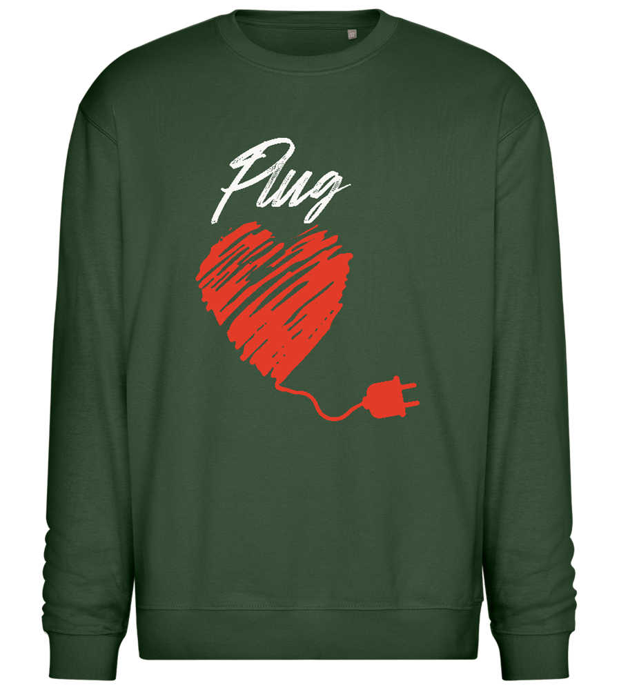 Plug Design - Comfort Essential Unisex Sweater_GREEN BOTTLE_front