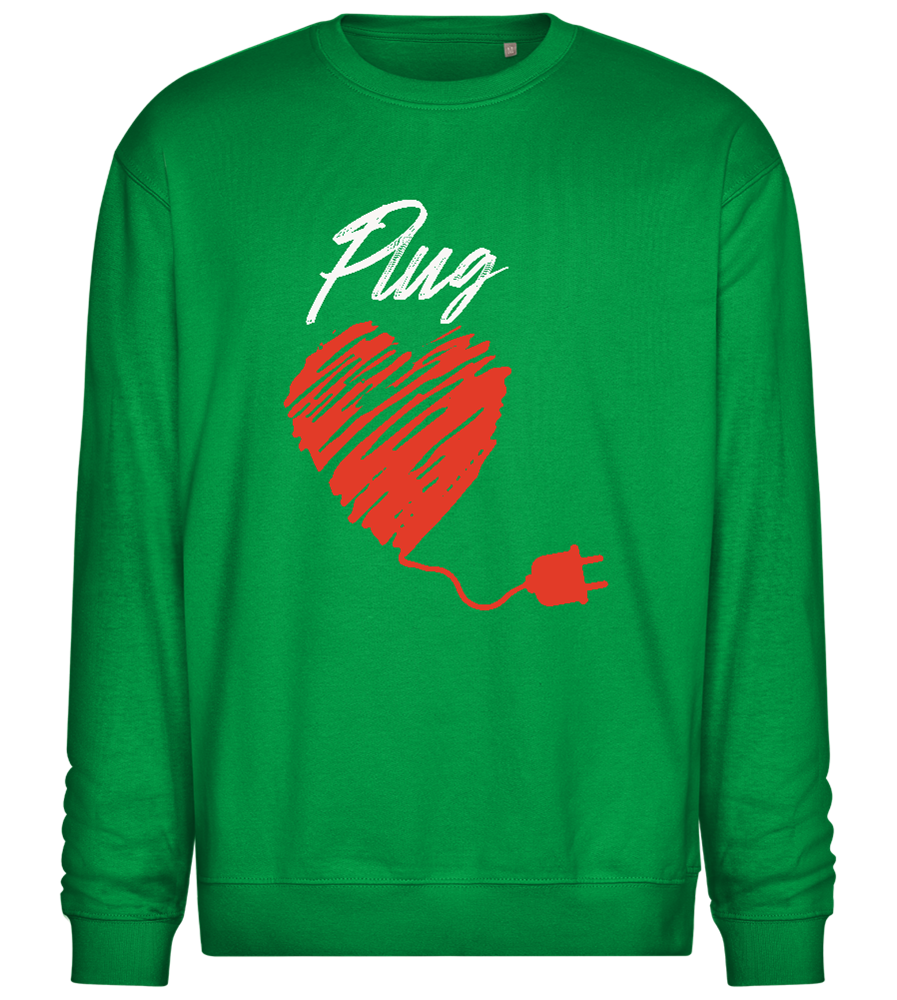 Plug Design - Comfort Essential Unisex Sweater_MEADOW GREEN_front