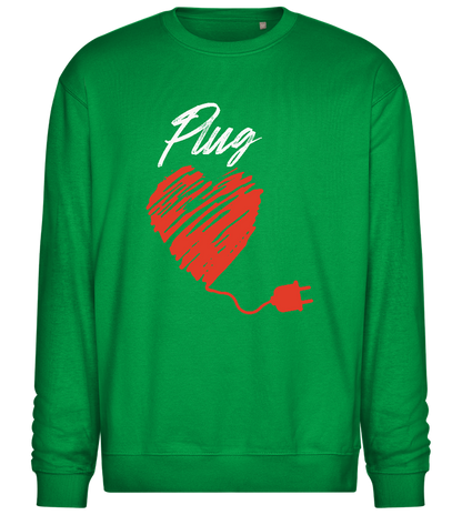 Plug Design - Comfort Essential Unisex Sweater_MEADOW GREEN_front