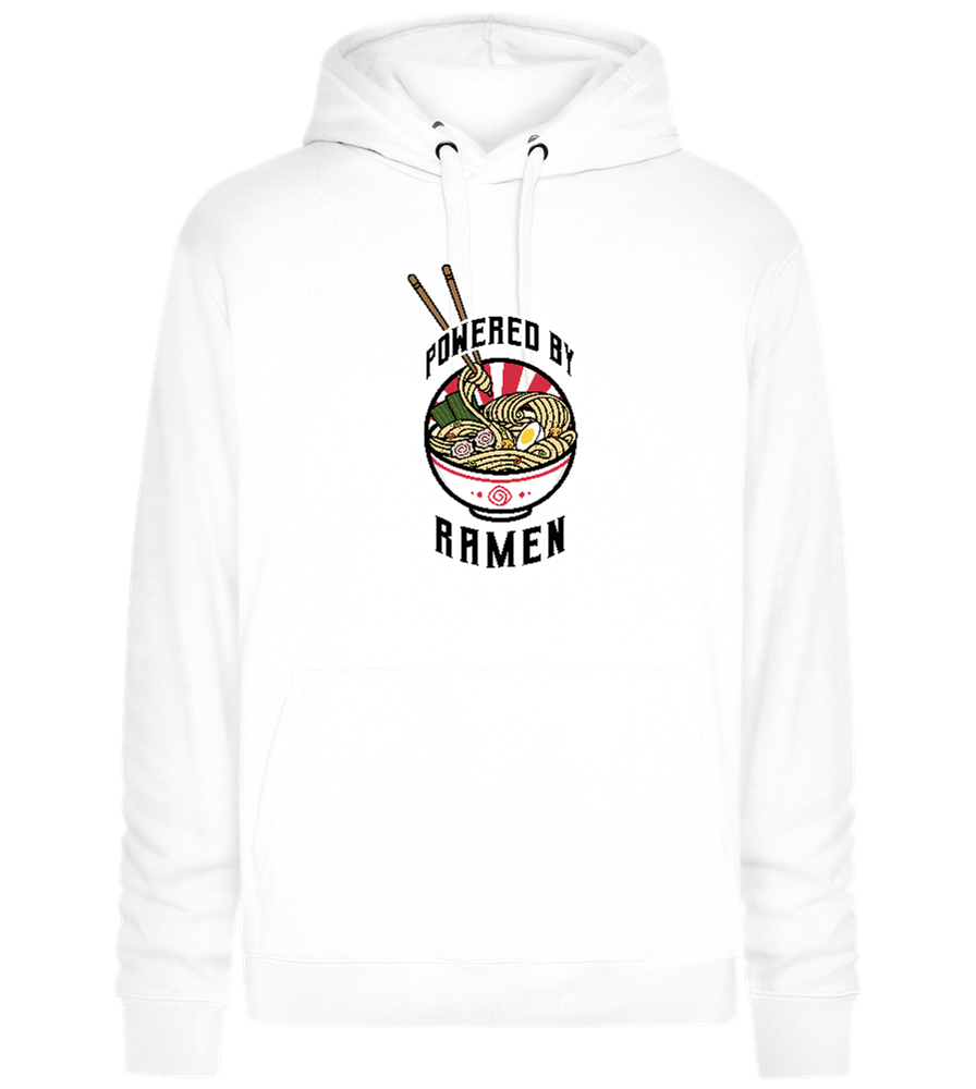 Powered by Ramen Design - Premium unisex hoodie_WHITE_front