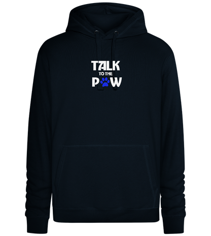 Talk to the Paw Design - Premium unisex hoodie_BLACK_front