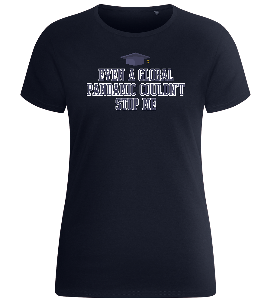 Cant Stop Me Design - Basic women's fitted t-shirt_FRENCH NAVY_front