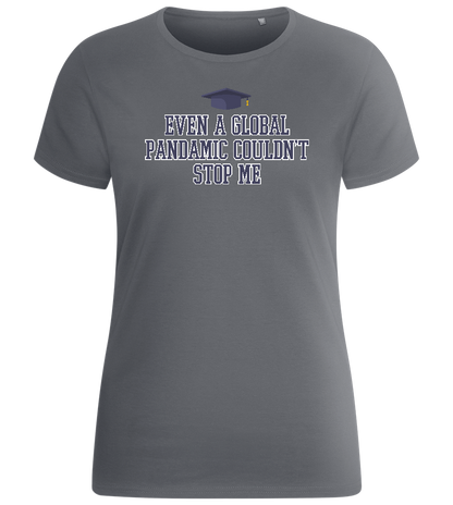 Cant Stop Me Design - Basic women's fitted t-shirt_MOUSE GREY_front