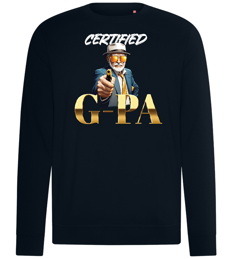 Certified G Pa Design - Comfort unisex sweater_BLACK_front