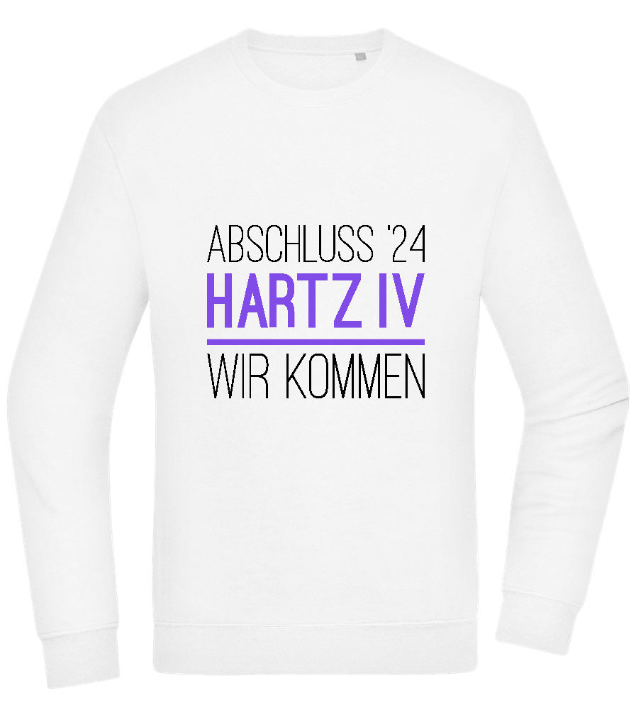 Abschluss '24 Hartz IV Design - Comfort Essential Unisex Sweater_WHITE_front