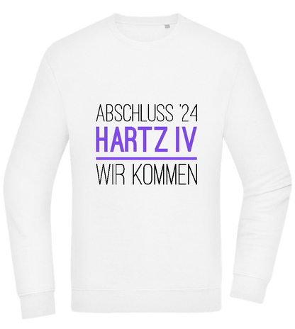 Abschluss '24 Hartz IV Design - Comfort Essential Unisex Sweater_WHITE_front