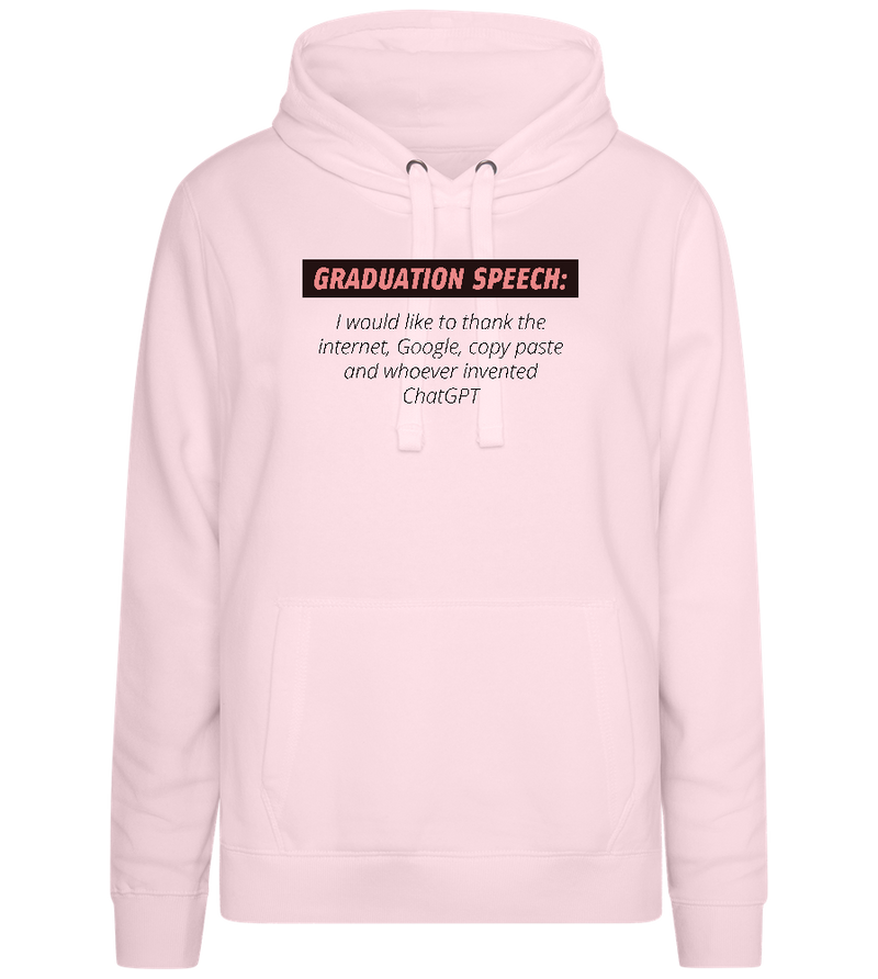 Graduation Speech Design - Premium women's hoodie_LIGHT PEACH ROSE_front