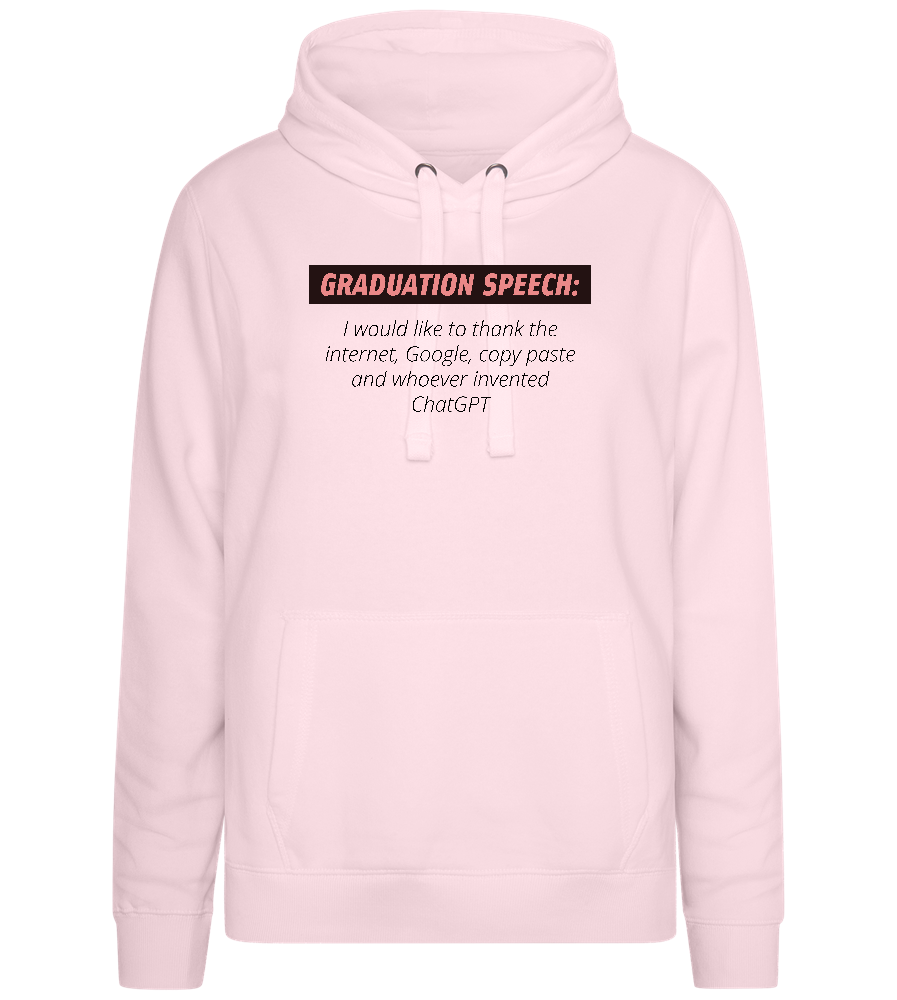 Graduation Speech Design - Premium women's hoodie_LIGHT PEACH ROSE_front