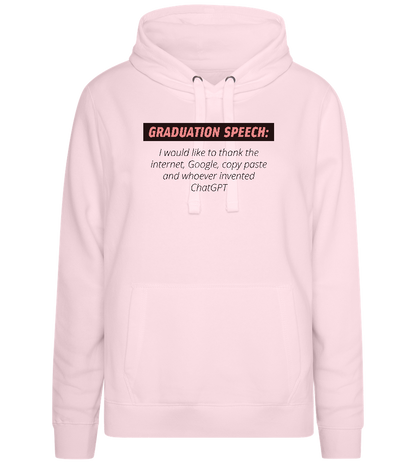 Graduation Speech Design - Premium women's hoodie_LIGHT PEACH ROSE_front