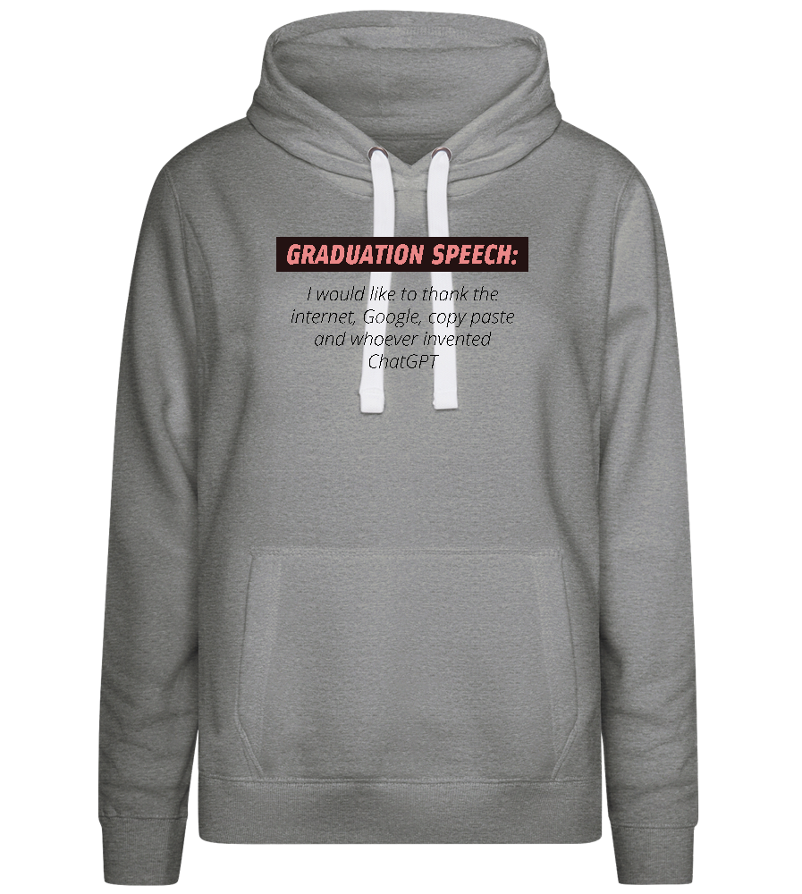 Graduation Speech Design - Premium women's hoodie_ORION GREY II_front