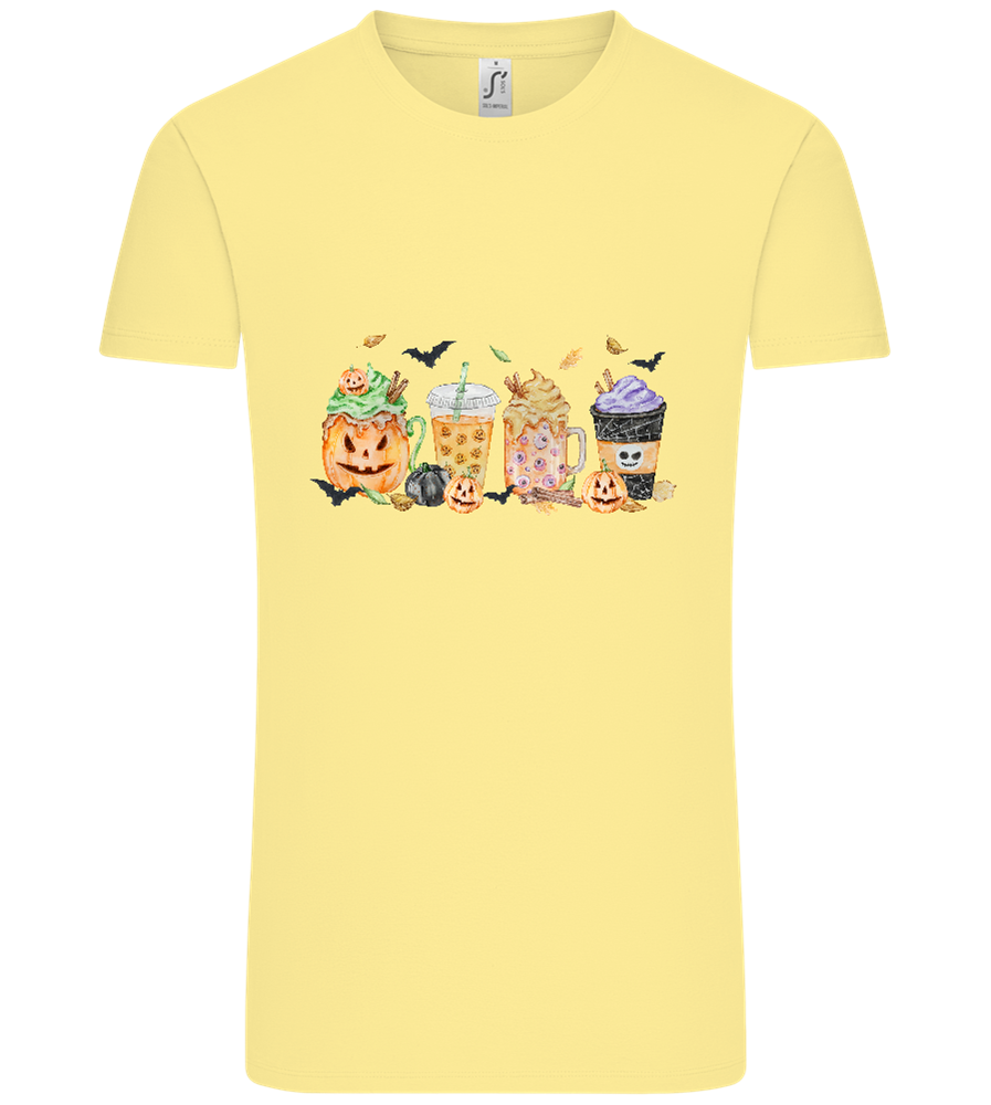 Halloween Drinks Design - Comfort Unisex T-Shirt_AMARELO CLARO_front